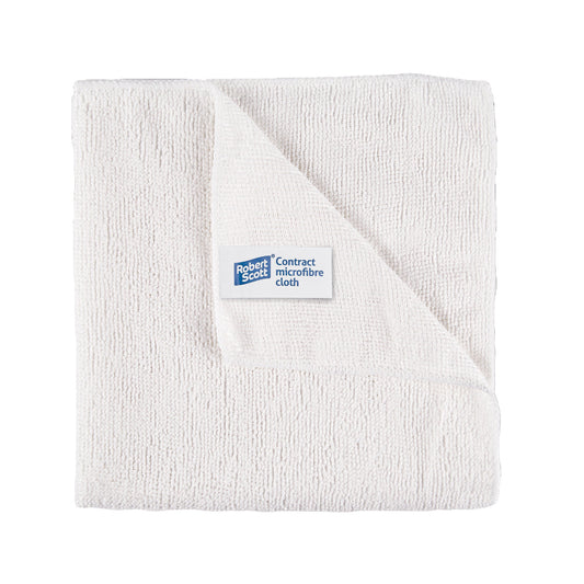 Robert Scott - Contract Microfibre Cleaning Cloths 40cm x 40cm (10 Pack)