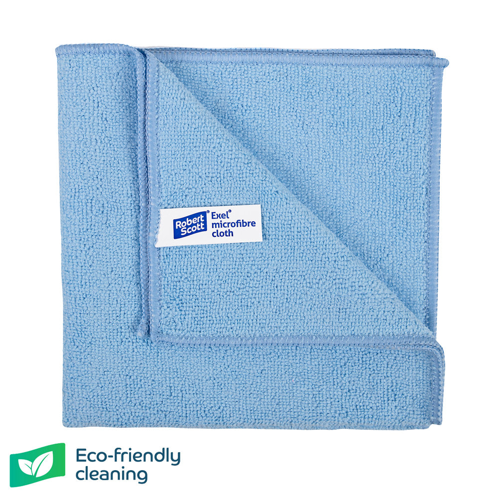 Robert Scott - Exel® Microfibre Cleaning Cloths 40cm x 40cm (10 Pack)