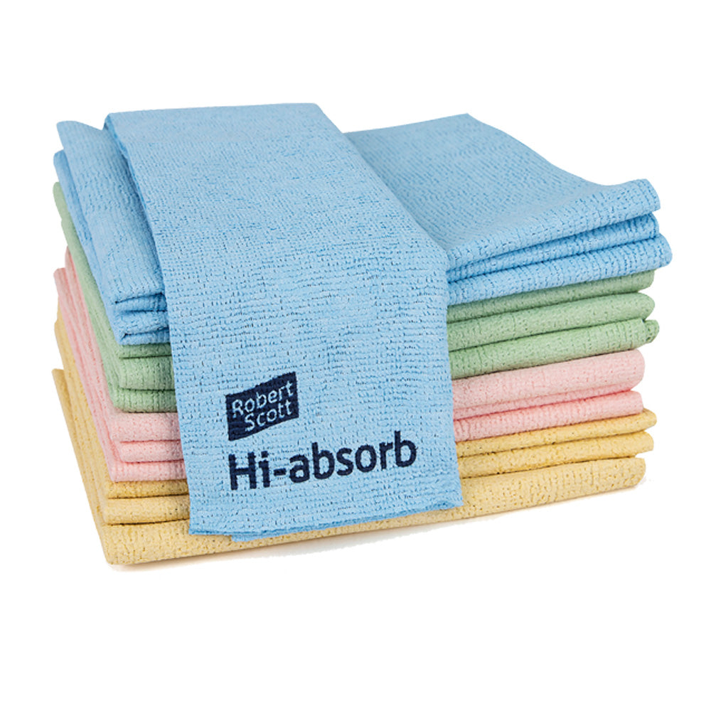 Robert Scott - Hi-absorb Microfibre Cleaning Cloths 38cm x 35cm (5 Pack)