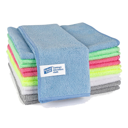 Robert Scott - Contract Microfibre Cleaning Cloths 40cm x 40cm (10 Pack)