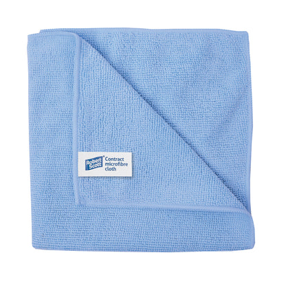 Robert Scott - Contract Microfibre Cleaning Cloths 40cm x 40cm (10 Pack)