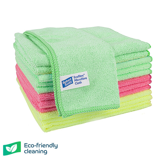 Robert Scott - Ecofibre Microfibre Cleaning Cloths 40cm x 40cm (10 Pack)