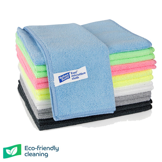 Robert Scott - Exel® Microfibre Cleaning Cloths 40cm x 40cm (10 Pack)