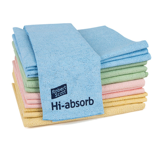 Robert Scott - Hi-absorb Microfibre Cleaning Cloths 38cm x 35cm (5 Pack)